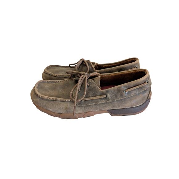 Twisted X Boots Mens Driving Mocs D Toe Bomber Size 10.5 Lace Up Style MDM000914 main image 5